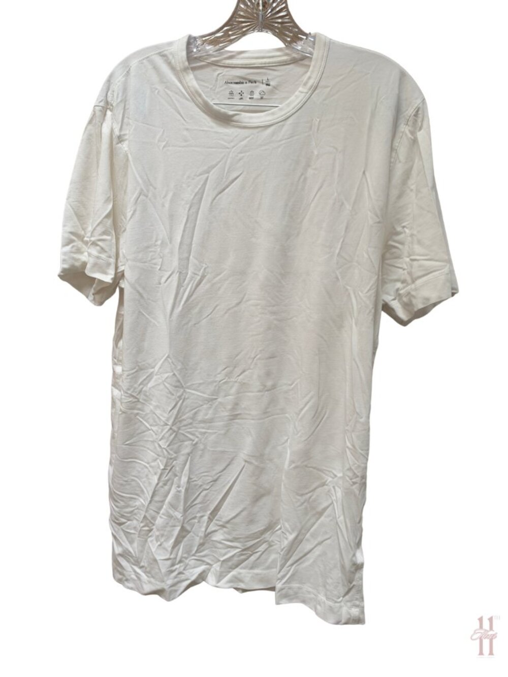 Abercrombie & Fitch Basic White Short Sleeve Shirt - Men's Large